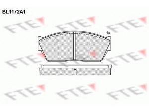 FTE BL1172A1 stabdžių trinkelių rinkinys, diskinis stabdys 
 Techninės priežiūros dalys -> Papildomas remontas
45022-SA0-680, 45022-SA0-N60