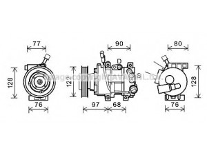 AVA QUALITY COOLING HYK273 kompresorius, oro kondicionierius 
 Oro kondicionavimas -> Kompresorius/dalys
977011R300, 977011R300