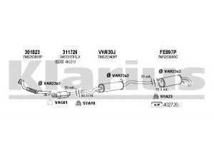 KLARIUS 931197U išmetimo sistema 
 Išmetimo sistema -> Išmetimo sistema, visa