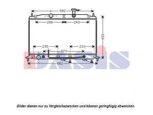 AKS DASIS 560048N radiatorius, variklio aušinimas 
 Aušinimo sistema -> Radiatorius/alyvos aušintuvas -> Radiatorius/dalys
253101E105, 253101E106