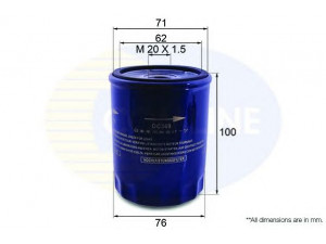 COMLINE CMB11322 alyvos filtras 
 Techninės priežiūros dalys -> Techninės priežiūros intervalai
MN960320, 6391840101, MO-445