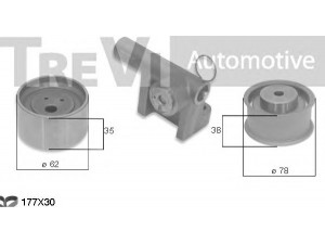 TREVI AUTOMOTIVE KD1512 paskirstymo diržo komplektas 
 Techninės priežiūros dalys -> Papildomas remontas