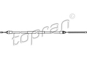 TOPRAN 721 657 trosas, stovėjimo stabdys 
 Stabdžių sistema -> Valdymo svirtys/trosai
4745 N4