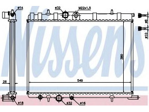 NISSENS 63502A radiatorius, variklio aušinimas 
 Aušinimo sistema -> Radiatorius/alyvos aušintuvas -> Radiatorius/dalys
1130.J3, 1330.38, 1330.40, 1330.53