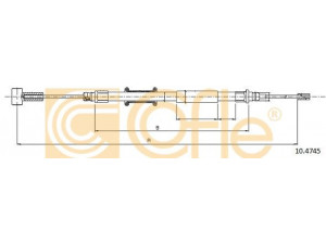 COFLE 10.4745 trosas, stovėjimo stabdys 
 Stabdžių sistema -> Valdymo svirtys/trosai
1348980080, 474618