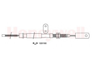 BENDIX 431073B trosas, stovėjimo stabdys 
 Stabdžių sistema -> Valdymo svirtys/trosai
7701348269