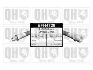 QUINTON HAZELL BFH4728 stabdžių žarnelė 
 Stabdžių sistema -> Stabdžių žarnelės
FBH 6643, 96 109 017