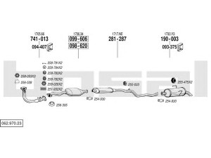 BOSAL 062.970.23 išmetimo sistema 
 Išmetimo sistema -> Išmetimo sistema, visa
