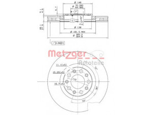 METZGER 24994 V stabdžių diskas 
 Dviratė transporto priemonės -> Stabdžių sistema -> Stabdžių diskai / priedai
51767381, 51767382