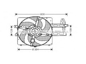 AVA QUALITY COOLING FD7534 ventiliatorius, radiatoriaus 
 Aušinimo sistema -> Oro aušinimas
6482744, 7026210, 91AB8K620CA, 92AB8146CE