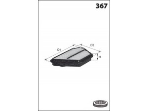 MECAFILTER ELP9166 oro filtras 
 Filtrai -> Oro filtras
17220P0A000, 17220P0AA00