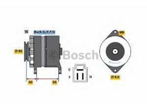 BOSCH 0 986 035 491 kintamosios srovės generatorius 
 Elektros įranga -> Kint. sr. generatorius/dalys -> Kintamosios srovės generatorius
A 001 T 31471, A 001 T 32371, A 001 T 33371