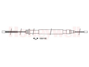 BENDIX 432168B trosas, stovėjimo stabdys 
 Stabdžių sistema -> Valdymo svirtys/trosai
7700785175