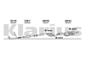 KLARIUS 030282U išmetimo sistema 
 Išmetimo sistema -> Išmetimo sistema, visa