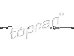 TOPRAN 721 644 trosas, stovėjimo stabdys 
 Stabdžių sistema -> Valdymo svirtys/trosai
4745 G6, E 074 005