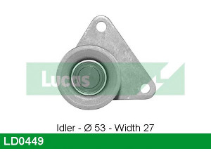 LUCAS ENGINE DRIVE LD0449 įtempiklio skriemulys, paskirstymo diržas