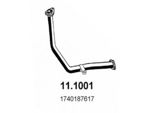 ASSO 11.1001 išleidimo kolektorius 
 Išmetimo sistema -> Išmetimo vamzdžiai
1740187617, 1740187630, 1740187643