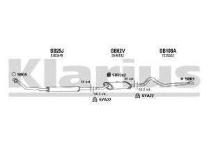 KLARIUS 750133U išmetimo sistema 
 Išmetimo sistema -> Išmetimo sistema, visa