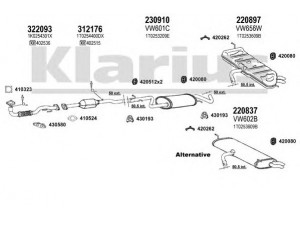 KLARIUS 931193E išmetimo sistema 
 Išmetimo sistema -> Išmetimo sistema, visa