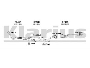 KLARIUS 790049U išmetimo sistema 
 Išmetimo sistema -> Išmetimo sistema, visa