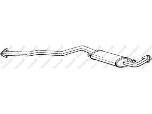 BOSAL 284-013 vidurinis duslintuvas 
 Išmetimo sistema -> Duslintuvas
447 253 409 G