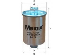 MFILTER BF 09 kuro filtras 
 Techninės priežiūros dalys -> Papildomas remontas
CBC 1063, CBC 7083, NMD 6091 AB