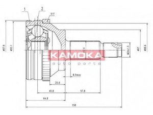KAMOKA 7088 jungčių komplektas, kardaninis velenas 
 Ratų pavara -> Sujungimai/komplektas
7700102978, 7700102980, 7700102998