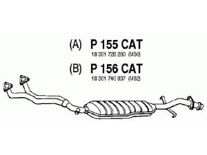 FENNO P156CAT katalizatoriaus keitiklis 
 Išmetimo sistema -> Katalizatoriaus keitiklis
BM90358H, 18301740837