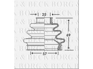 BORG & BECK BCB2774 gofruotoji membrana, kardaninis velenas 
 Ratų pavara -> Gofruotoji membrana