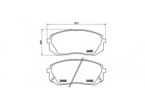 BREMBO P 30 039 stabdžių trinkelių rinkinys, diskinis stabdys 
 Techninės priežiūros dalys -> Papildomas remontas
581010ZA00, 581011DE00