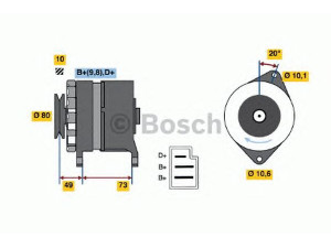 BOSCH 0 986 030 120 kintamosios srovės generatorius 
 Elektros įranga -> Kint. sr. generatorius/dalys -> Kintamosios srovės generatorius
4224325, 4257074, 4275283, 4474752