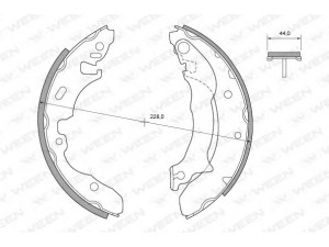 WEEN 152-2043 stabdžių trinkelių komplektas 
 Techninės priežiūros dalys -> Papildomas remontas
1044141, 6710016, 7055297, 7267808