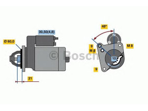 BOSCH 0 001 107 110 starteris 
 Elektros įranga -> Starterio sistema -> Starteris
51832956