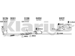 KLARIUS 310045U išmetimo sistema 
 Išmetimo sistema -> Išmetimo sistema, visa