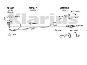 KLARIUS 391552U išmetimo sistema 
 Išmetimo sistema -> Išmetimo sistema, visa