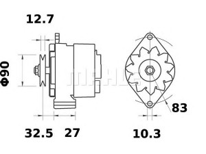 MAHLE ORIGINAL MG 271 kintamosios srovės generatorius 
 Elektros įranga -> Kint. sr. generatorius/dalys -> Kintamosios srovės generatorius
3467 043 M91, 3581 388 M1, 3930 502 R91