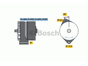 BOSCH 6 033 GB3 014 kintamosios srovės generatorius