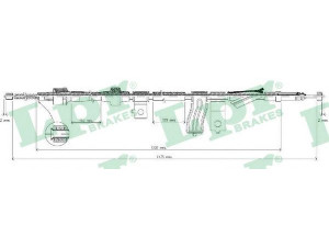 LPR C0315B trosas, stovėjimo stabdys 
 Stabdžių sistema -> Valdymo svirtys/trosai
47510SR3N01