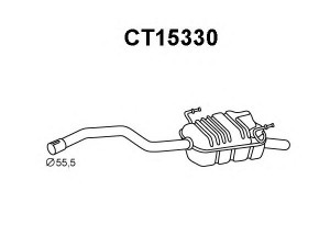 VENEPORTE CT15330 galinis duslintuvas 
 Išmetimo sistema -> Duslintuvas
9456200980, 1726LP, 1726LQ, 1730N7