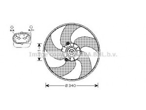 AVA QUALITY COOLING PE7522 ventiliatorius, radiatoriaus 
 Aušinimo sistema -> Oro aušinimas
125383, 1253F3, 125479, 125492
