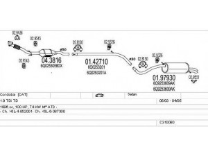 MTS C310080006972 išmetimo sistema 
 Išmetimo sistema -> Išmetimo sistema, visa