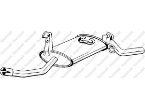 BOSAL 105-881 galinis duslintuvas 
 Išmetimo sistema -> Duslintuvas
861 253 609, 861 253 409 D, 861 253 409 H