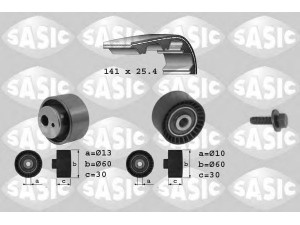 SASIC 1750008 paskirstymo diržo komplektas 
 Techninės priežiūros dalys -> Papildomas remontas
0831N5, 0831V3, 9467538580, 9467628980