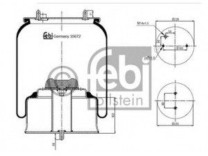 FEBI BILSTEIN 35672 dėklas, pneumatinė pakaba 
 Pakaba -> Pneumatinė pakaba
1 440 303, 1 475 106, 1 521 114