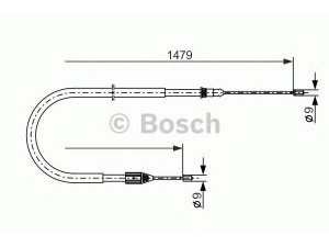 BOSCH 1 987 477 647 trosas, stovėjimo stabdys 
 Stabdžių sistema -> Valdymo svirtys/trosai
77 00 432 012