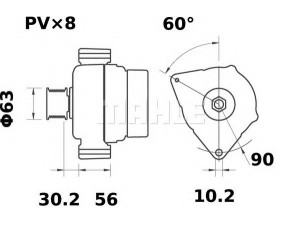 MAHLE ORIGINAL MG 36 kintamosios srovės generatorius
RE185213, RE218703