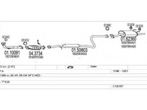 MTS C120167012205 išmetimo sistema