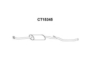 VENEPORTE CT15345 vidurinis duslintuvas 
 Išmetimo sistema -> Duslintuvas
1717L9, 1717N0, 1717P2, 1717P3