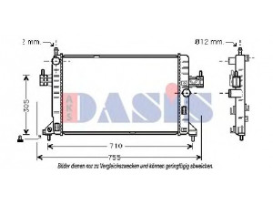 AKS DASIS 150015N radiatorius, variklio aušinimas 
 Aušinimo sistema -> Radiatorius/alyvos aušintuvas -> Radiatorius/dalys
09196694, 1300233