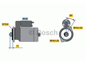 BOSCH 0 986 015 351 starteris 
 Elektros įranga -> Starterio sistema -> Starteris
28100 63050